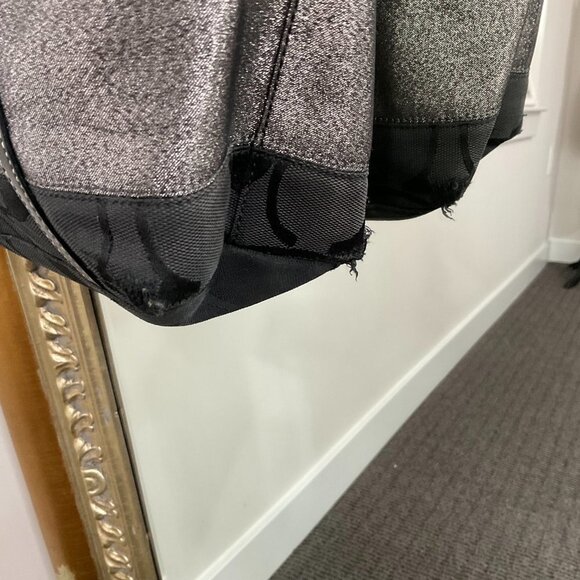 Y2K Coach Jacquard Signature Shoulder Handbag Purse Leather Strap One Size Black - Picture 2 of 10